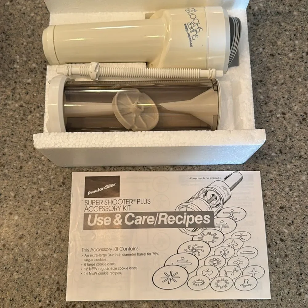 PROCTOR SILEX Vintage Super Shooter Plus Cookie Press & Accessory Kit